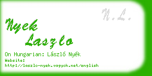 nyek laszlo business card