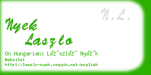 nyek laszlo business card